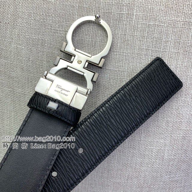 菲拉格慕男士皮帶 Ferragamo雙面牛皮紋理腰帶  jjp1930